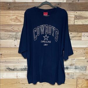 Reebok size 2X Short Sleeve Navy Color Stitched Cowboys Dallas T-shirt